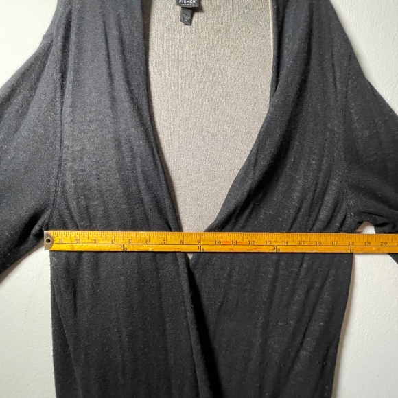 Eileen Fisher Plus Size Two Tone Wool Blend Twee Minimalist Chic Cardigan 2X - Picture 8 of 9